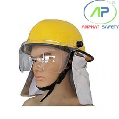 Nón chống cháy hàn quốc 1000 độ (phủ gáy vải bạc) thông tư 56